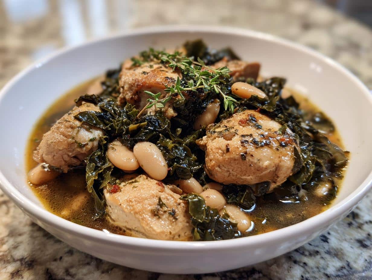 30-Minute chicken kale white bean one pot Perfection