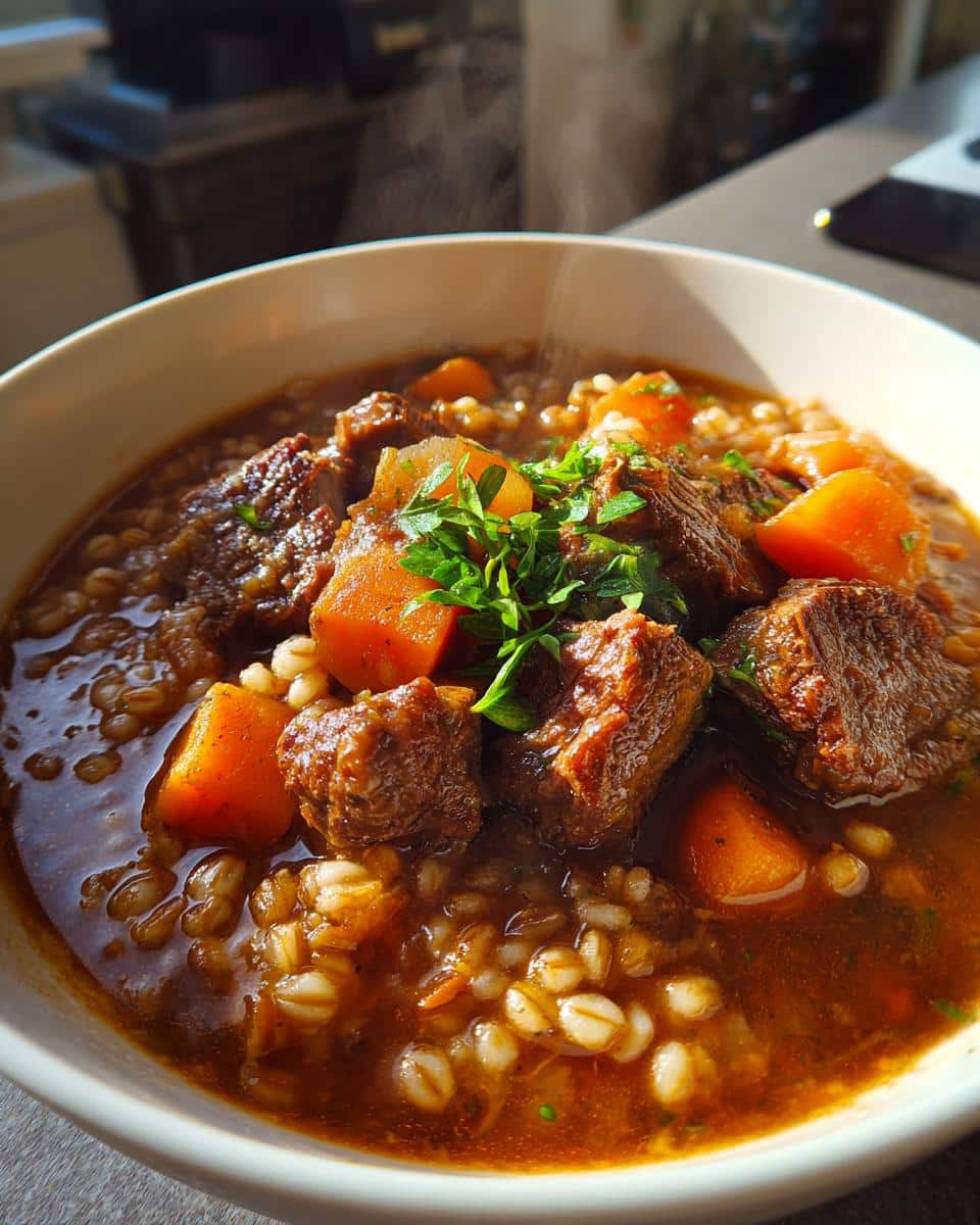 Hearty Beef, Barley & Root Vegetable Stew - detail 4
