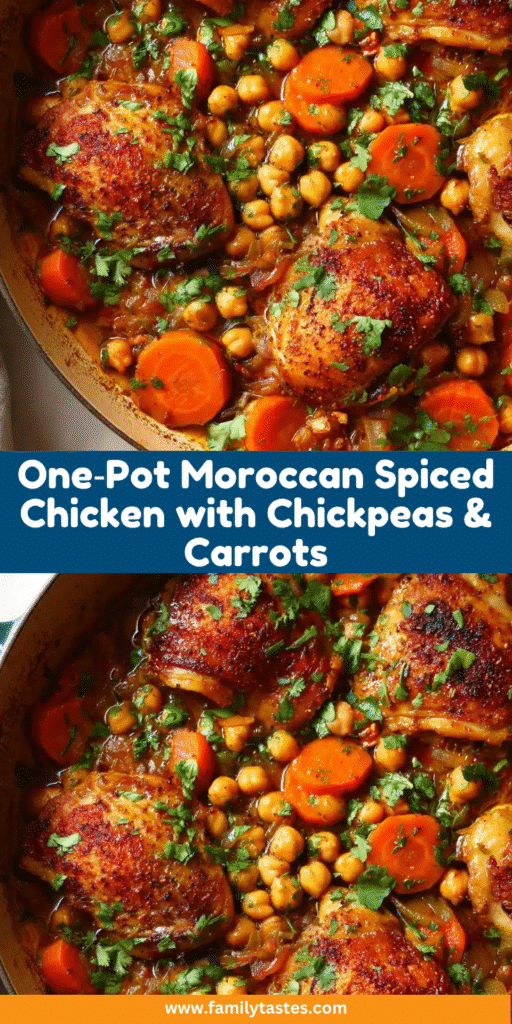 4-Ingredient One-Pot Moroccan Spiced Chicken - A Flavor Bomb 7 One‑Pot Moroccan Spiced Chicken with Chickpeas Carrots