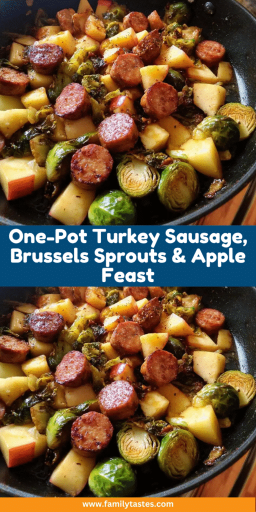 One Pot Turkey Sausage Brussels Sprouts Apple Feast – Easy Flavorful