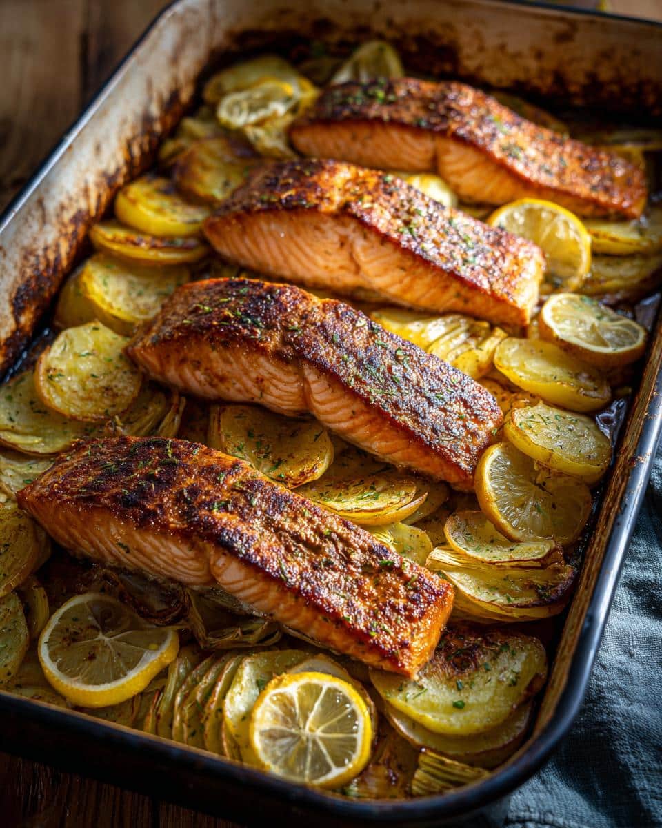 One‑Pan Salmon, Leeks & Potato Bake - detail 2
