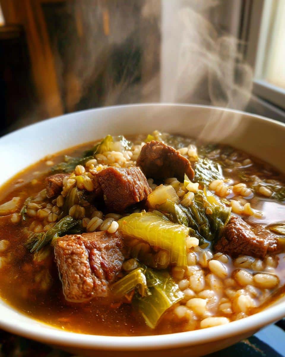 One‑Pot Beef, Barley & Cabbage Stew - detail 2