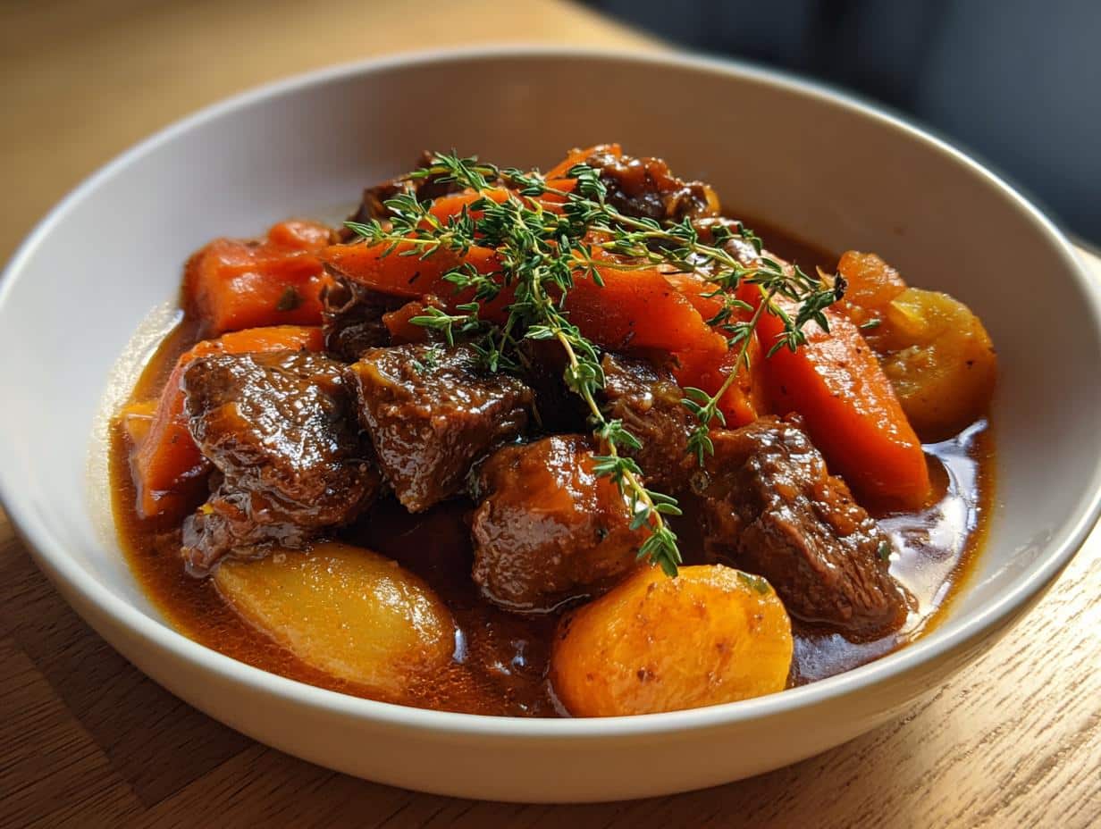 One‑Pot Beef, Carrot & Parsnip Stew