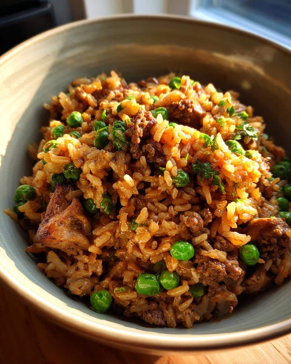 One‑Pot Beef, Mushroom & Pea Pilaf - detail 1