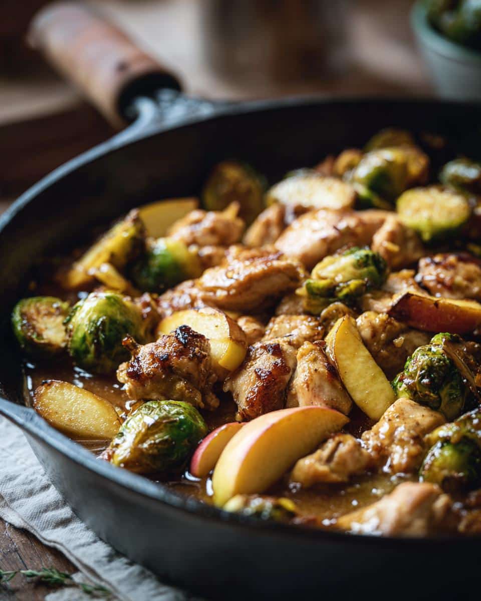 One‑Pot Chicken, Apple & Brussels Sprout Skillet - detail 2