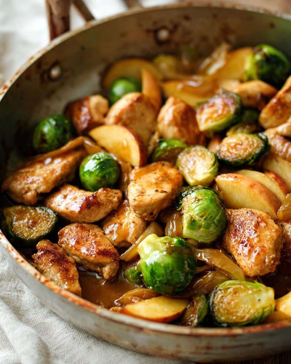 One‑Pot Chicken, Apple & Brussels Sprout Skillet - detail 4