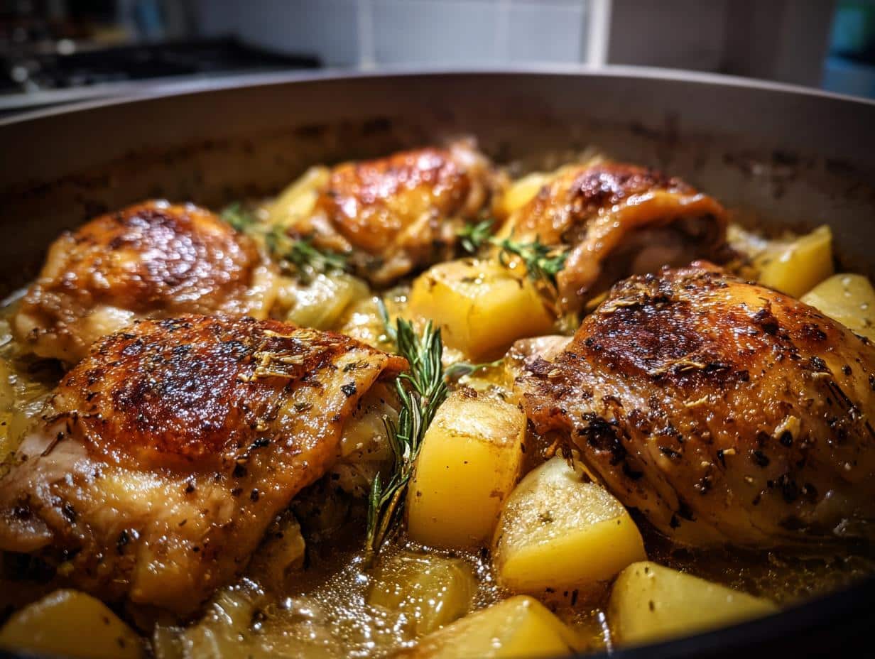 One-Pot Chicken, Leek & Potato Bake