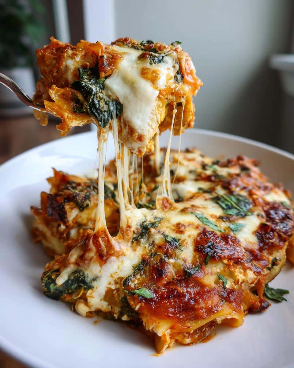 One‑Pot Chicken, Pumpkin & Spinach Lasagna Bake - detail 3