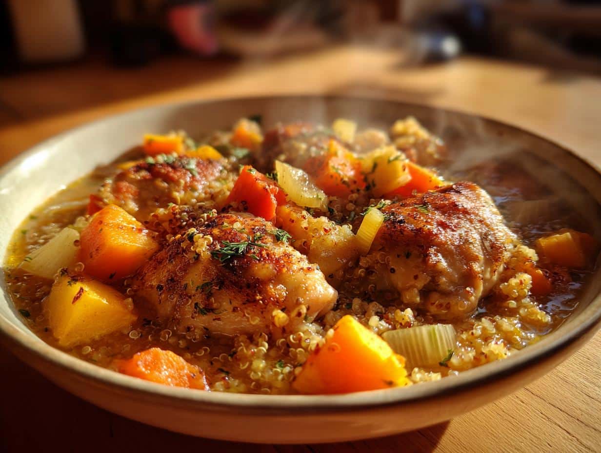 Hearty One-Pot Chicken Quinoa Medley in Just 30 Minutes