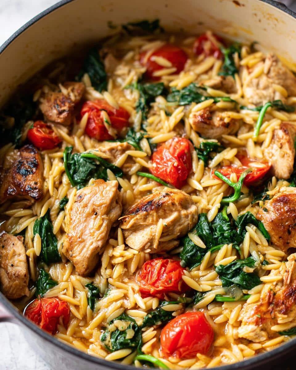 One‑Pot Chicken, Spinach & Tomato Orzo - detail 1