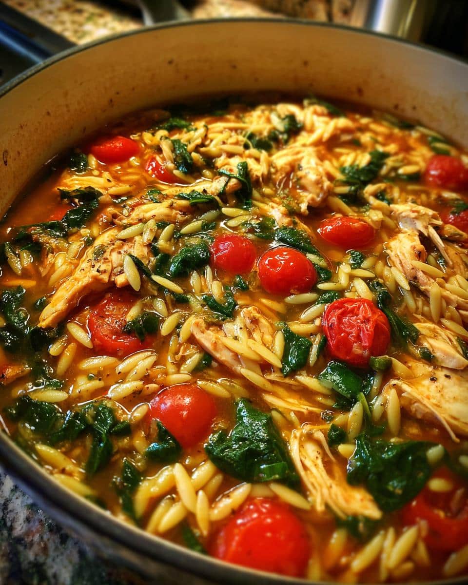 One‑Pot Chicken, Spinach & Tomato Orzo - detail 4
