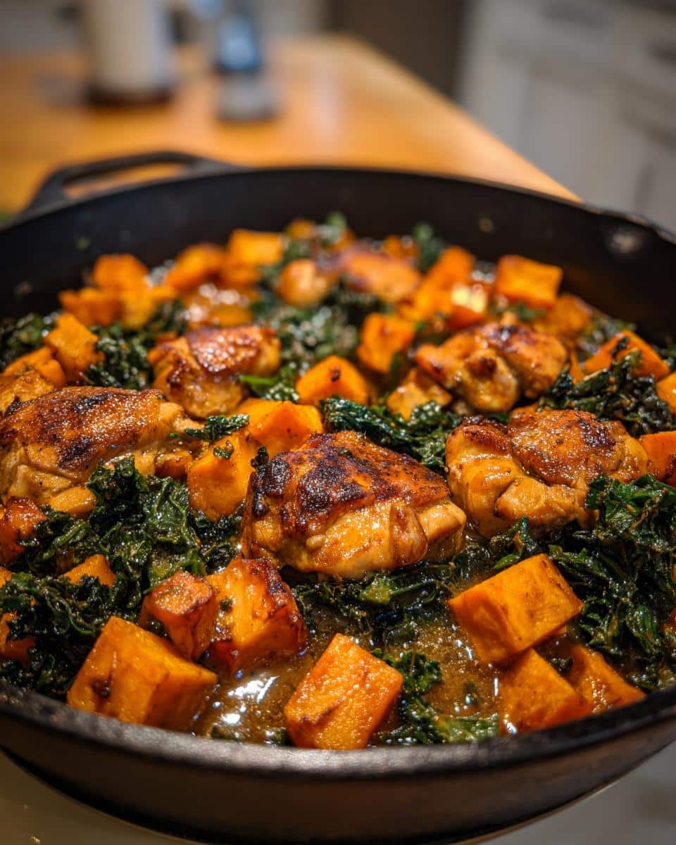 One‑Pot Chicken, Sweet Potato & Kale Skillet - detail 3