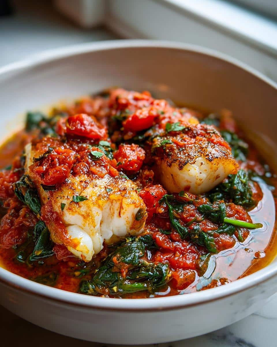 One‑Pot Cod, Spinach & Tomato Ragout - detail 1