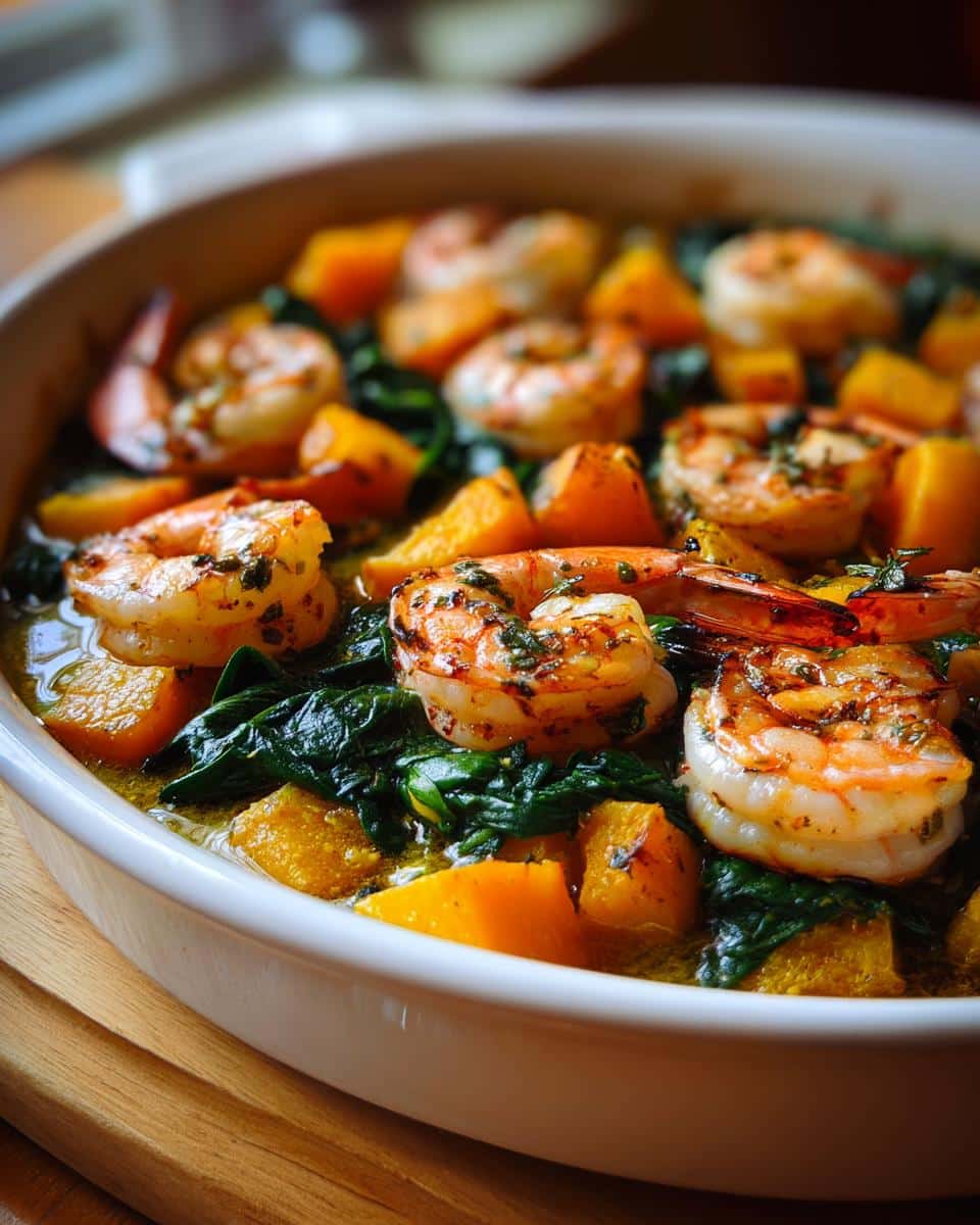 One‑Pot Garlic Shrimp, Spinach & Winter Squash - detail 2