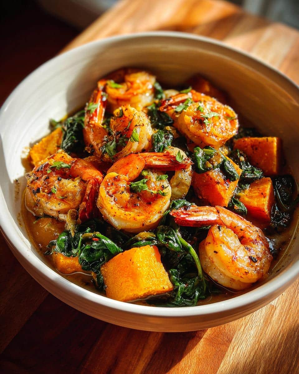 One‑Pot Garlic Shrimp, Spinach & Winter Squash - detail 3