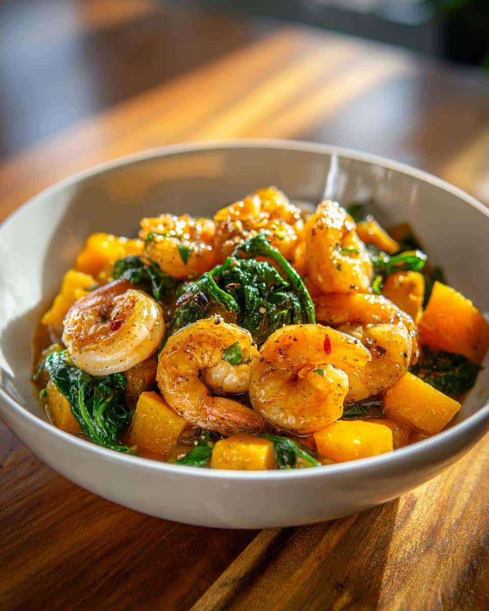 One‑Pot Garlic Shrimp, Spinach & Winter Squash - detail 4