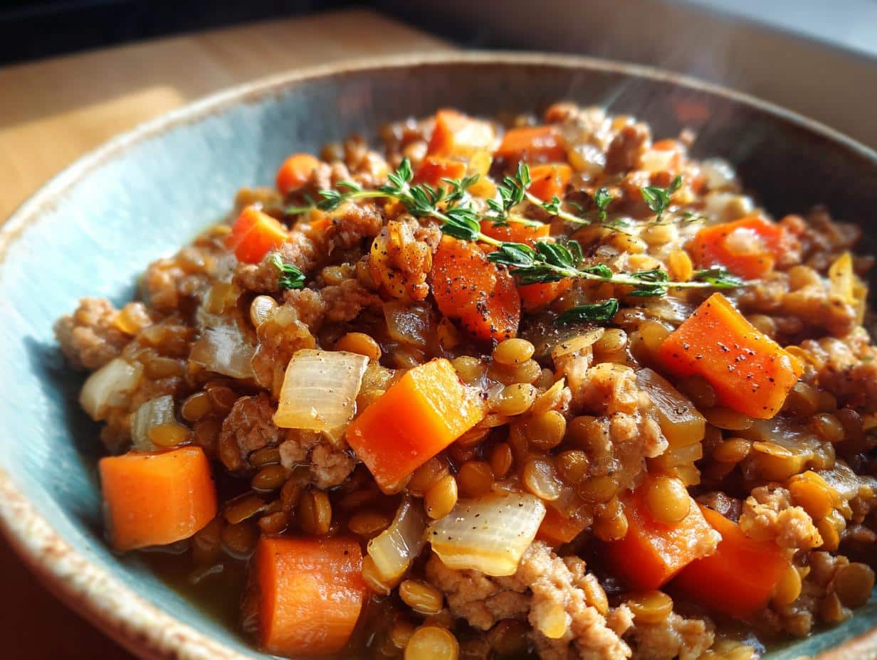 40-Minute One-Pot Lentil, Carrot & Sausage turkey Magic
