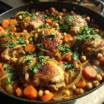 One-Pot Moroccan Spiced Chickenwith Chickpeas & Carrots