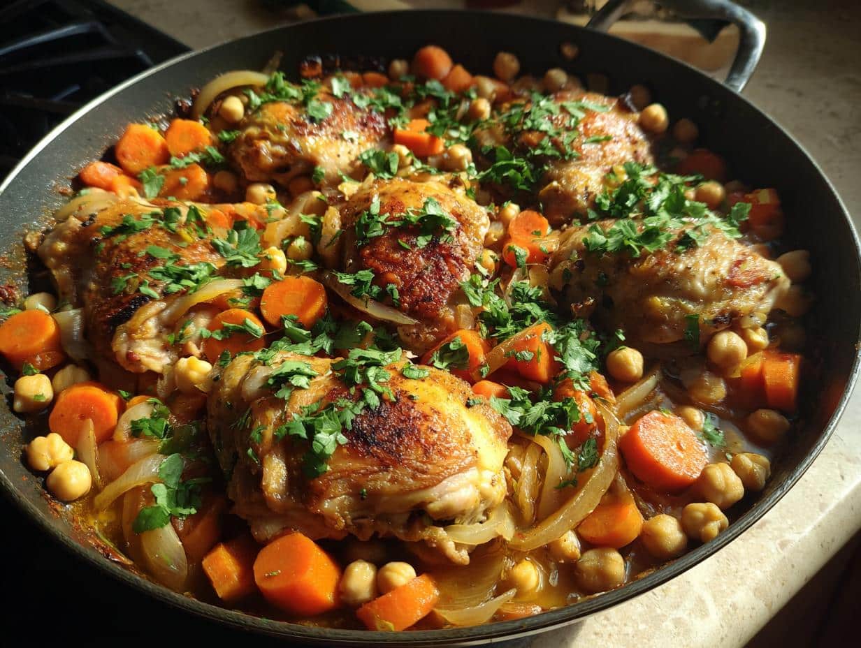 4-Ingredient One-Pot Moroccan Spiced Chicken – A Flavor Bomb
