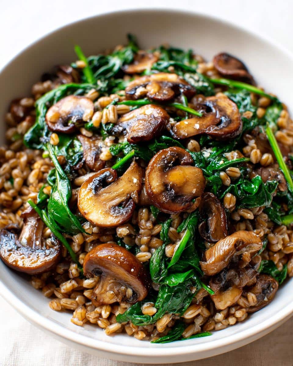 One‑Pot Mushroom, Spinach & Farro Pilaf - detail 3