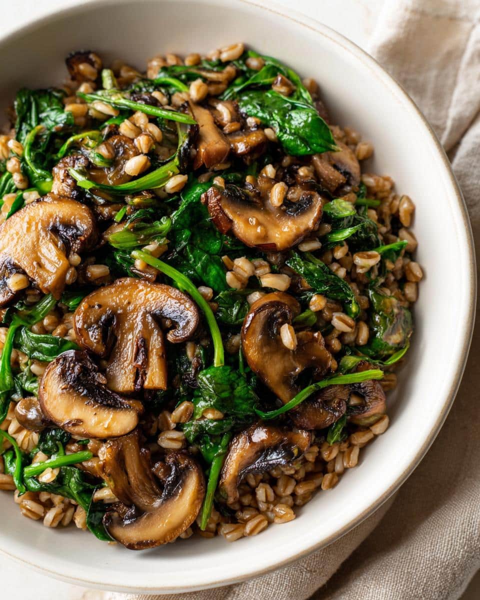 One‑Pot Mushroom, Spinach & Farro Pilaf - detail 4