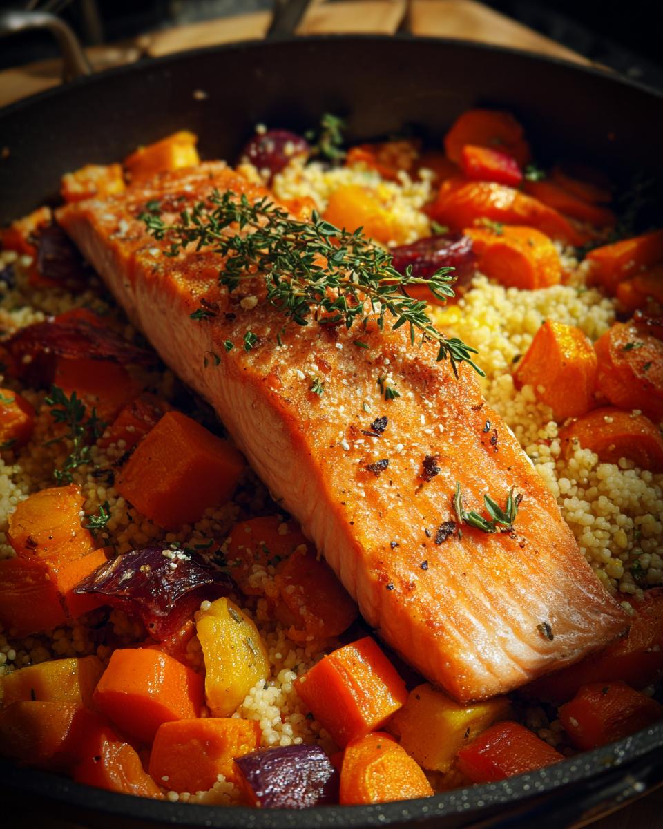 One‑Pot Salmon, Couscous & Roasted Root Vegetables - detail 3