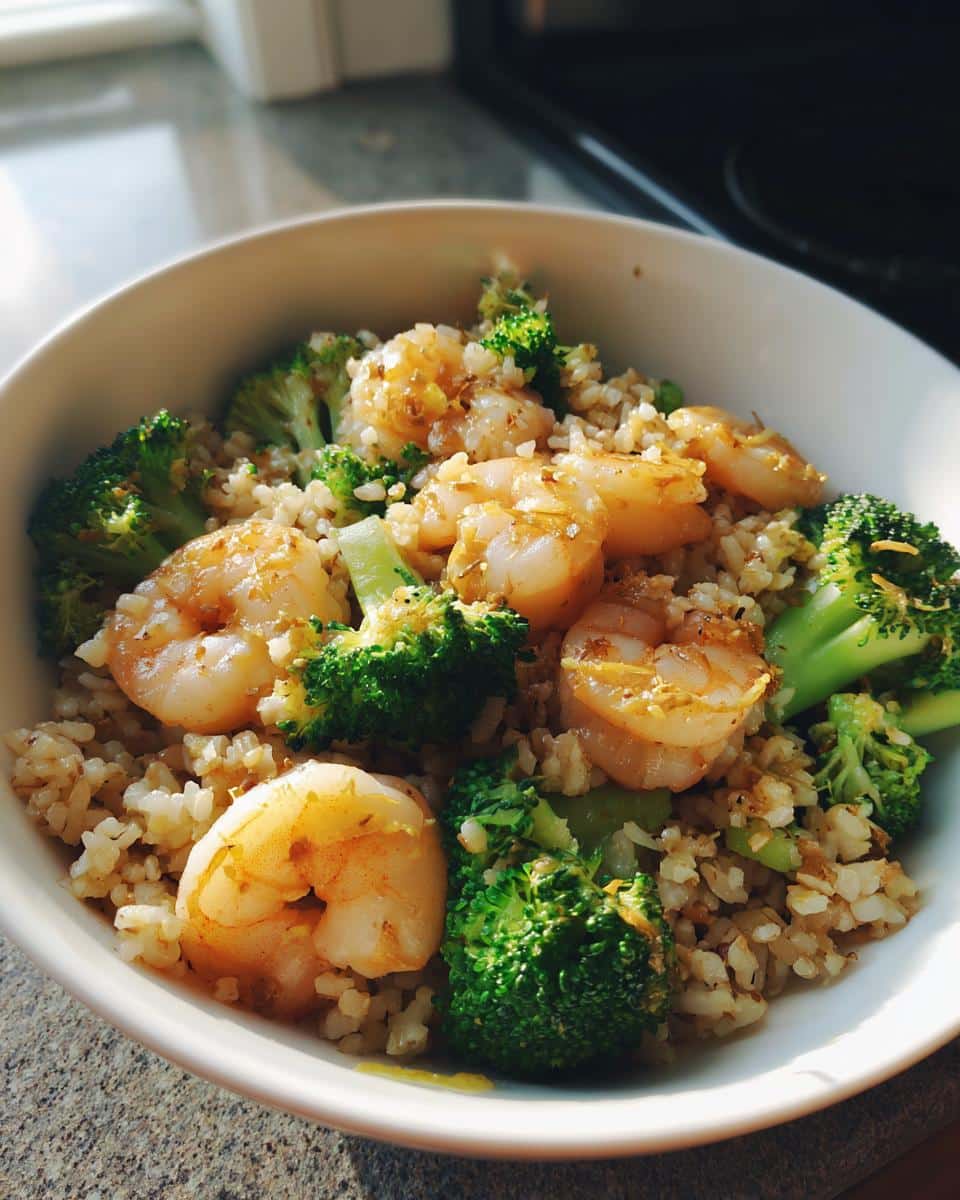 One‑Pot Shrimp, Brown Rice & Broccoli - detail 3