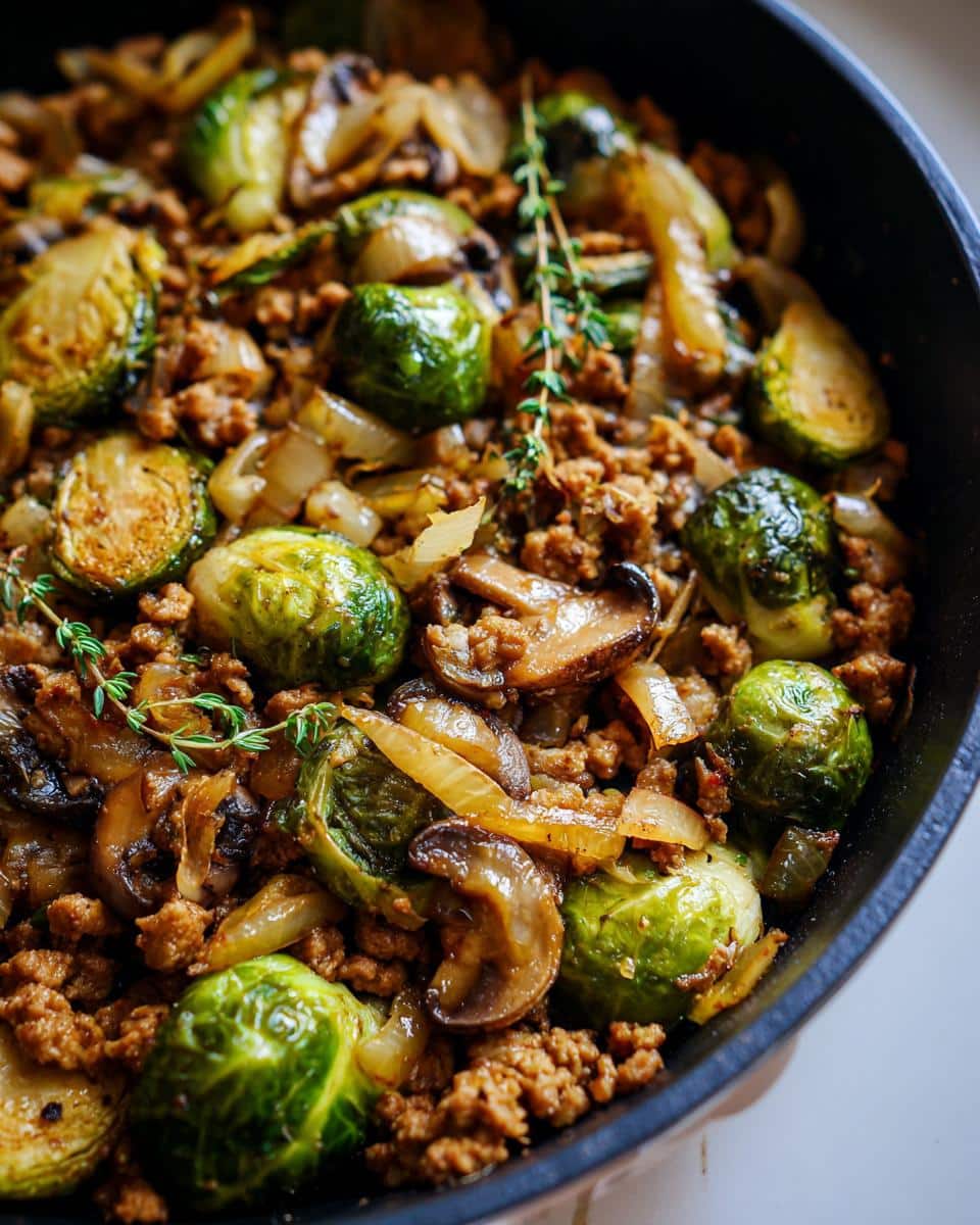 One‑Pot Turkey, Brussels Sprouts & Wild Mushroom Medley - detail 1