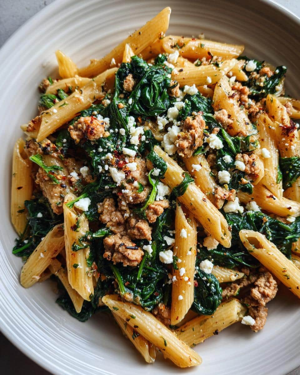 One‑Pot Turkey, Spinach & Feta Pasta - detail 3