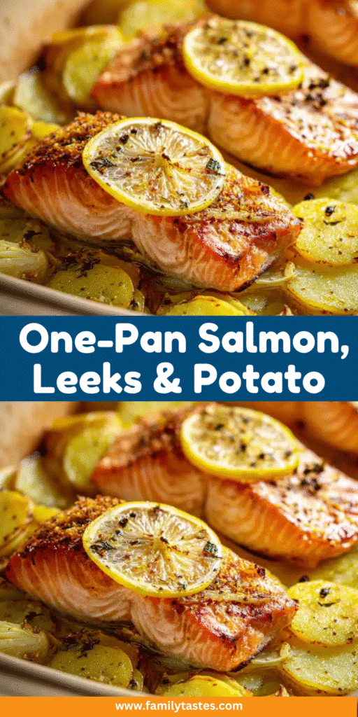 Simple One Pan Salmon Leeks Potato Recipe