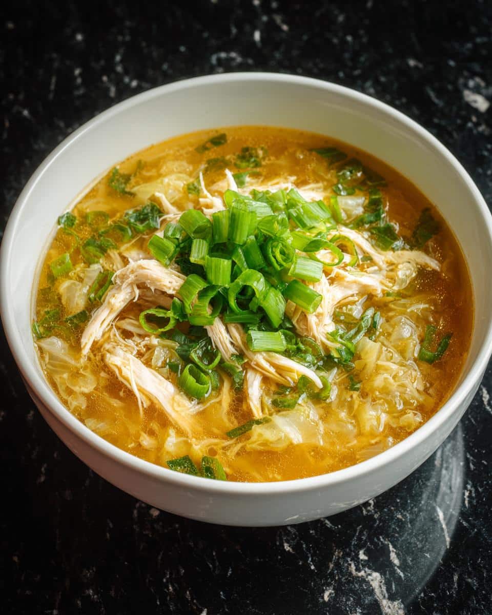 Asian Chicken Cabbage Soup - detail 1