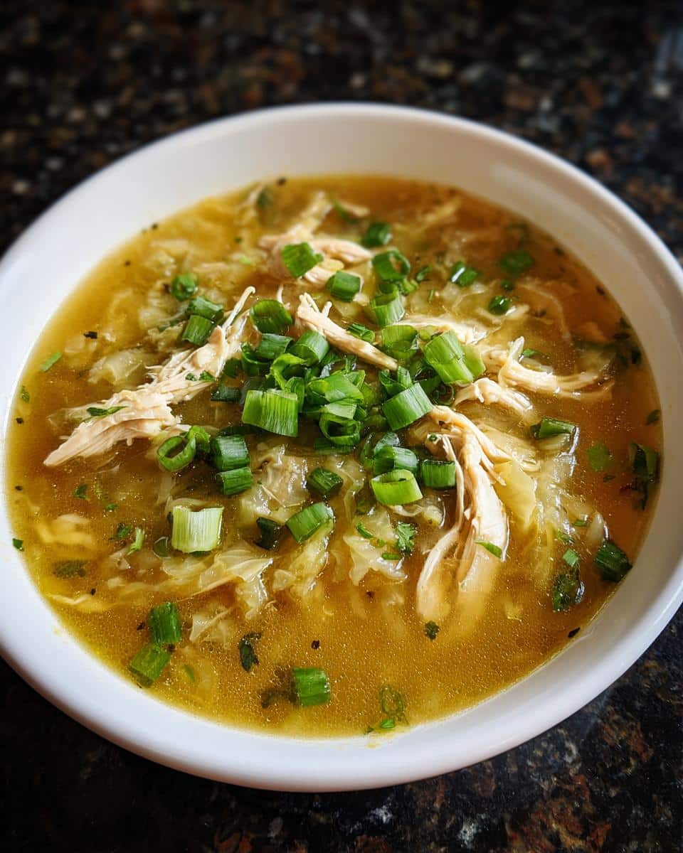 Asian Chicken Cabbage Soup - detail 3