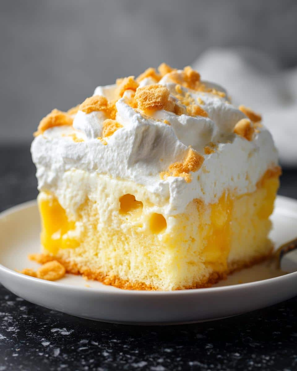 Banana Pudding Poke Cake - detail 2