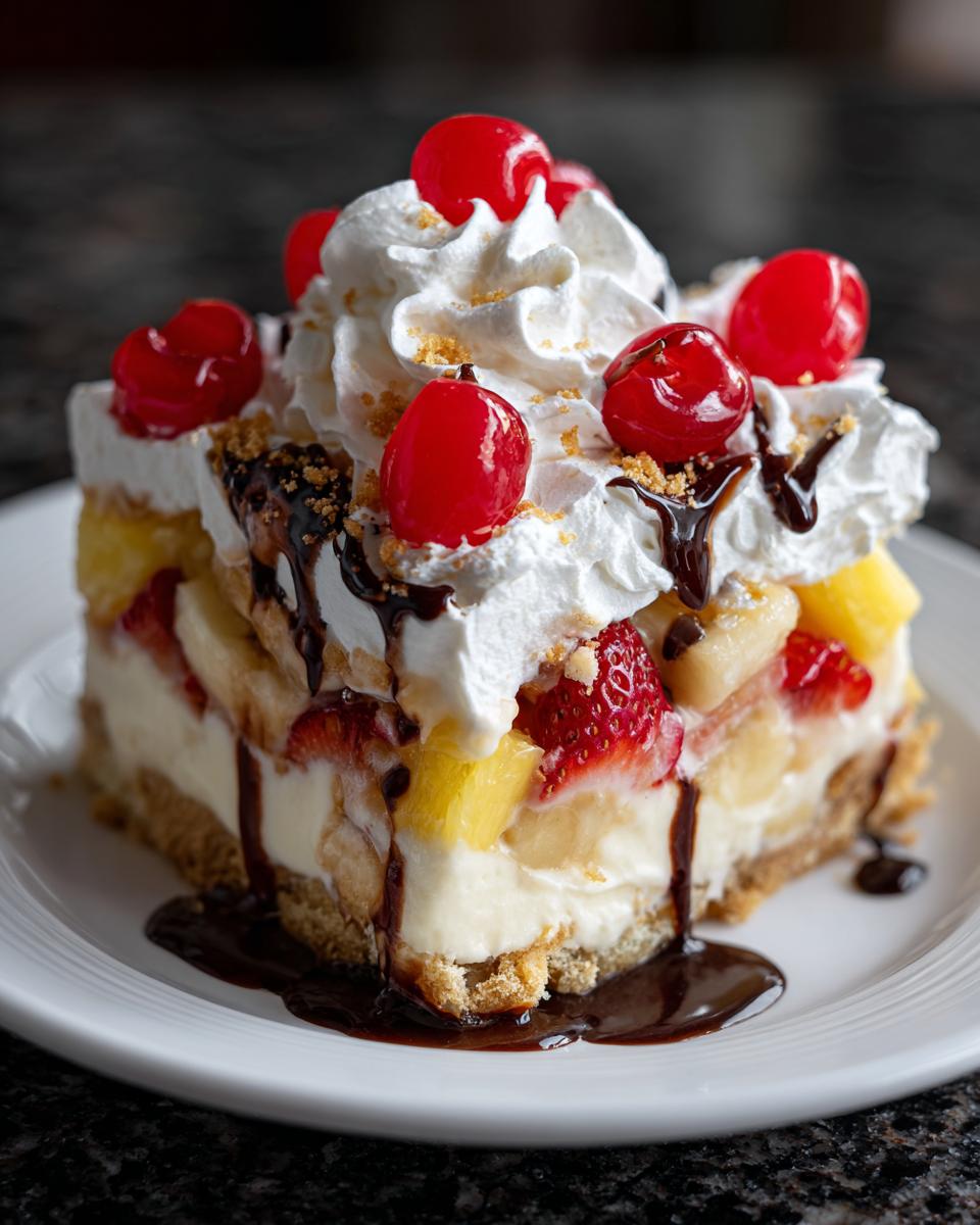 Banana Split Lasagna - detail 2