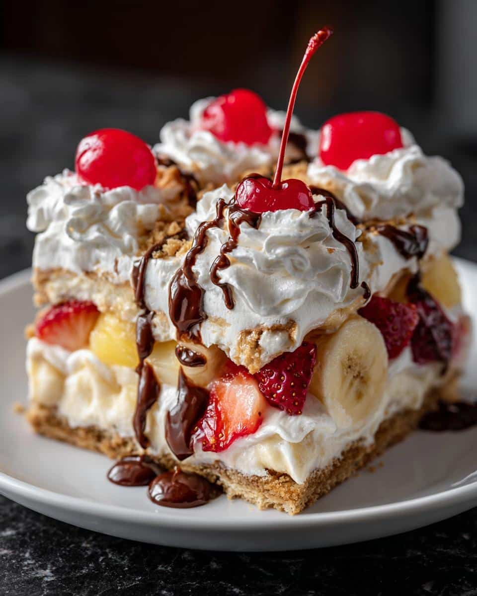 Banana Split Lasagna - detail 3