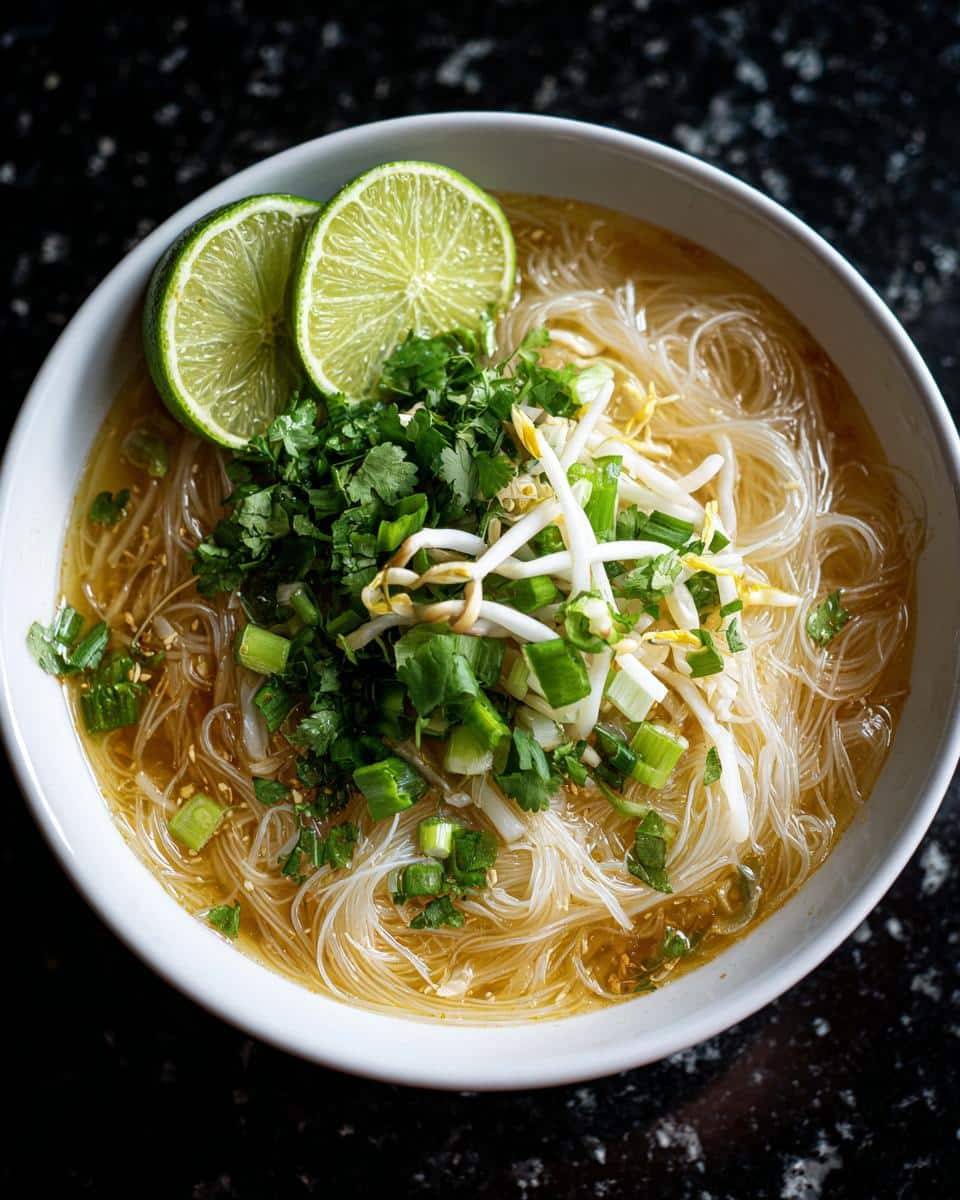 Cambodian Rice Noodle Soup - detail 1
