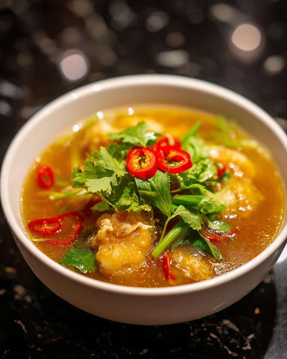 Cambodian Sour Fish Soup - detail 3