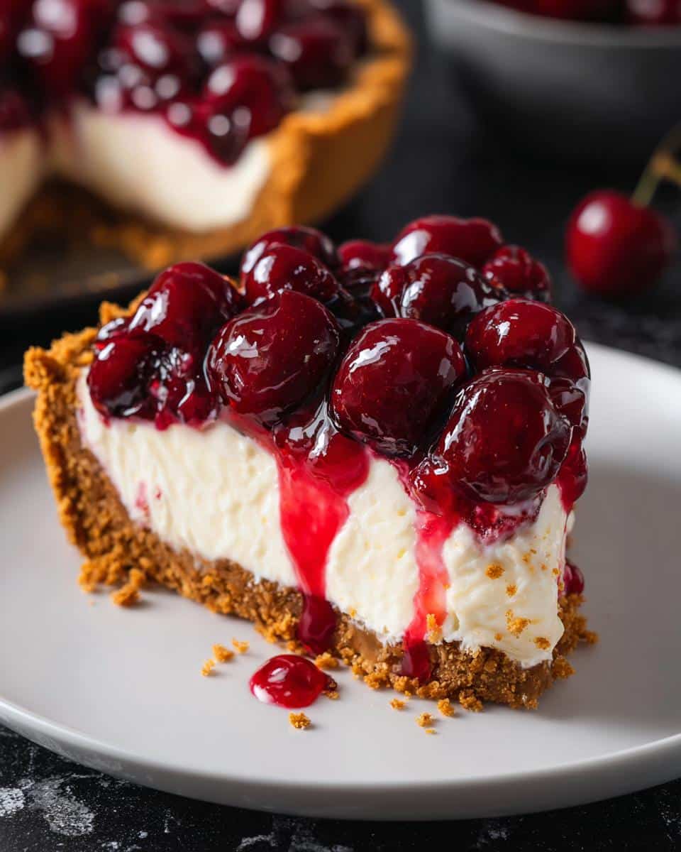 Cherry Cheesecake Pie - detail 1