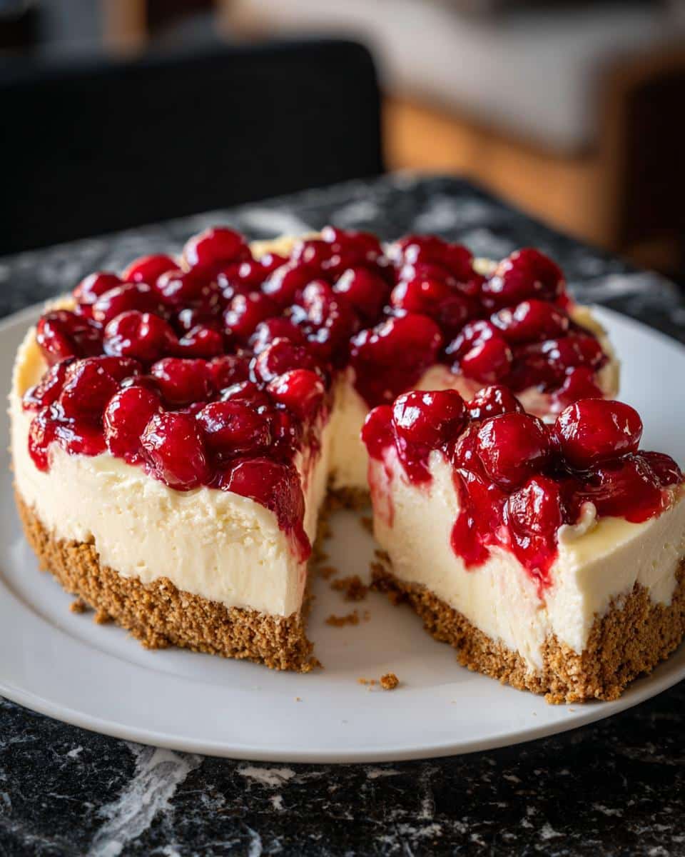 Cherry Cheesecake Pie - detail 3