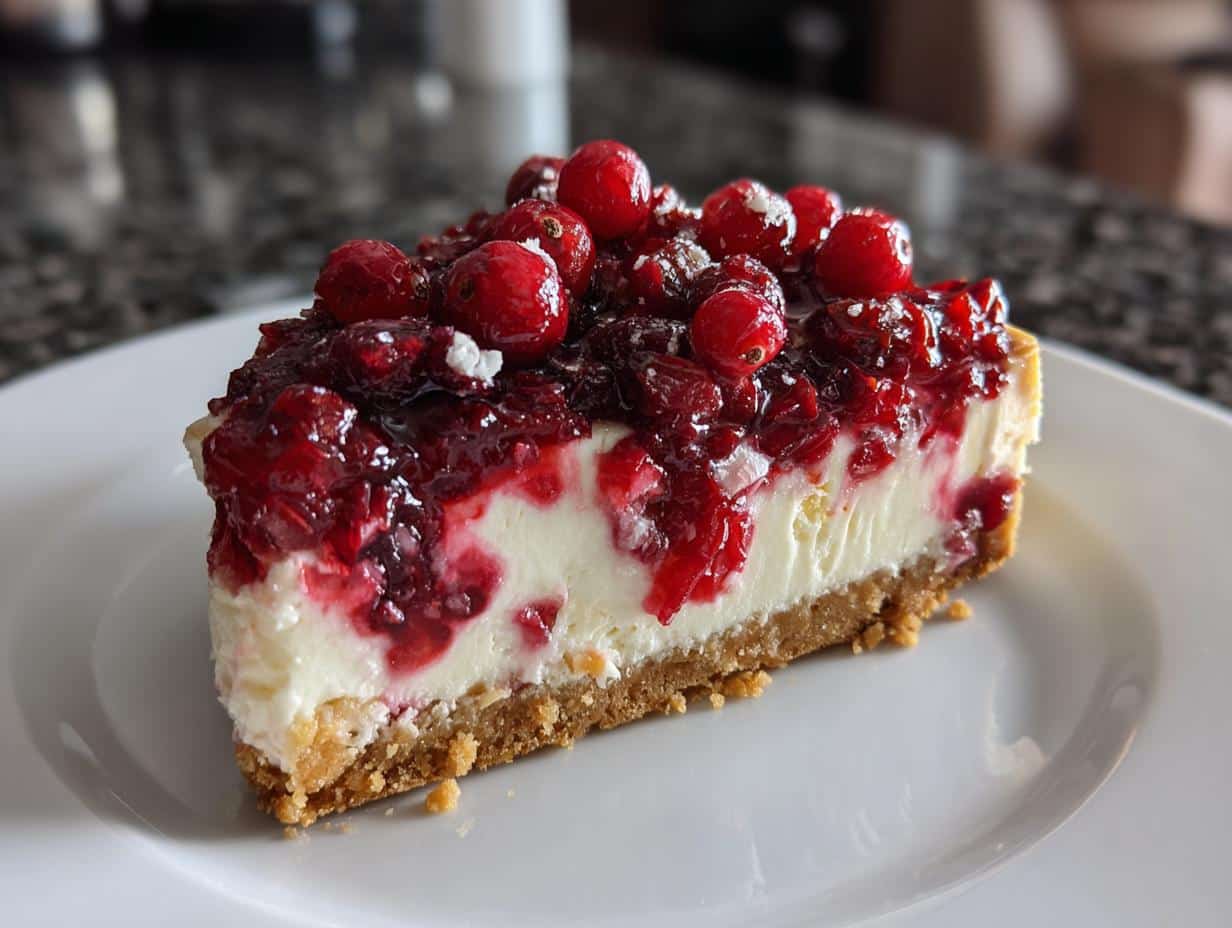 Irresistible Christmas Cheesecake with 3 Dreamy Layers