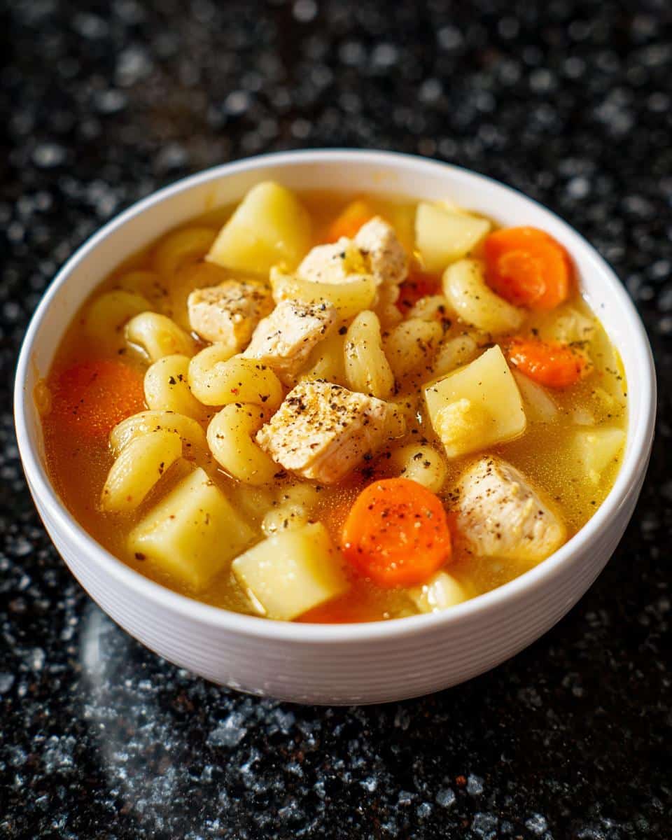 Filipino Chicken Macaroni Soup - detail 1