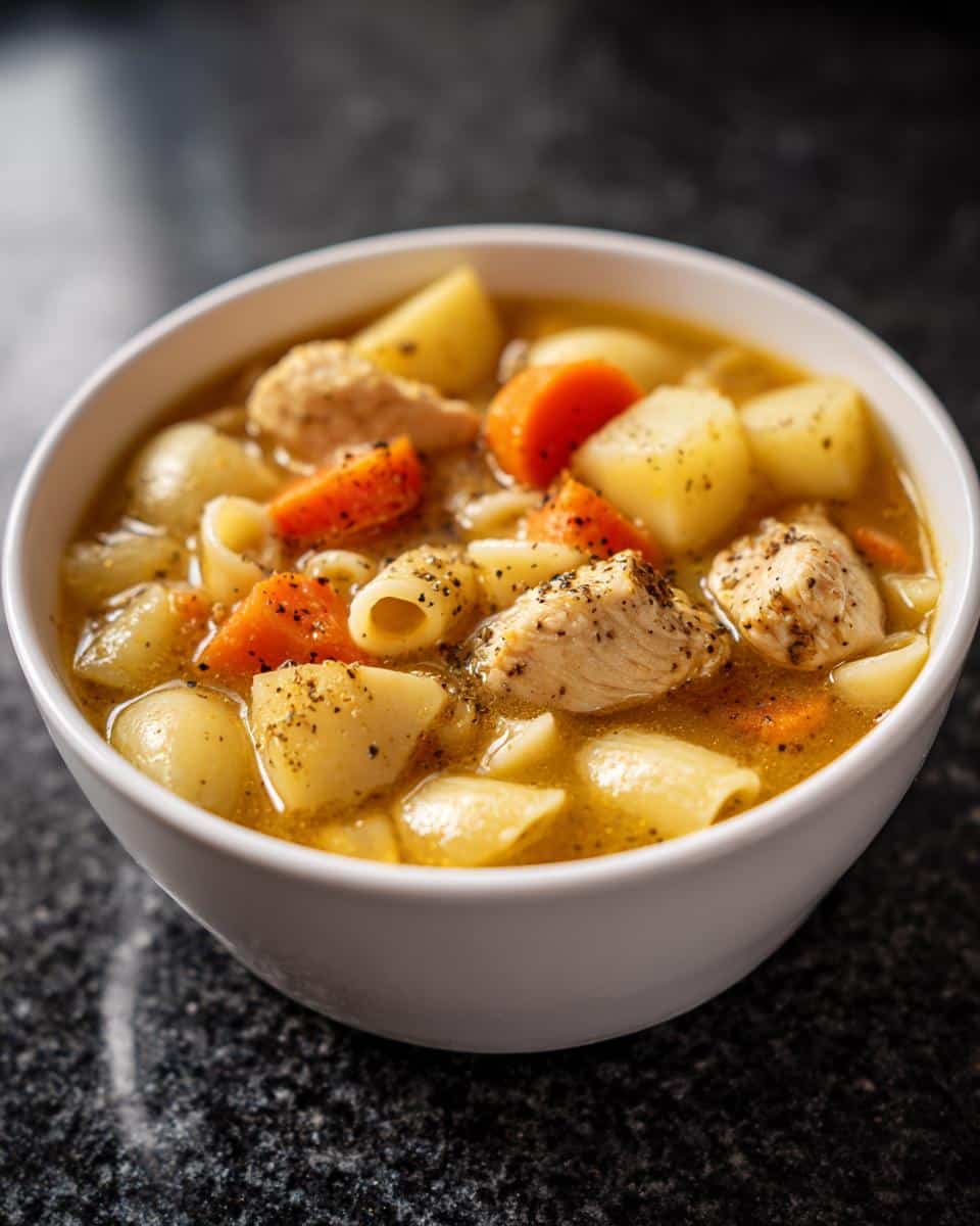 Filipino Chicken Macaroni Soup - detail 2