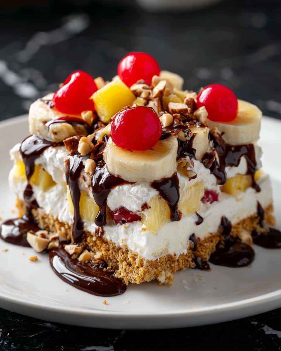 Icebox Banana Split Dessert - detail 3