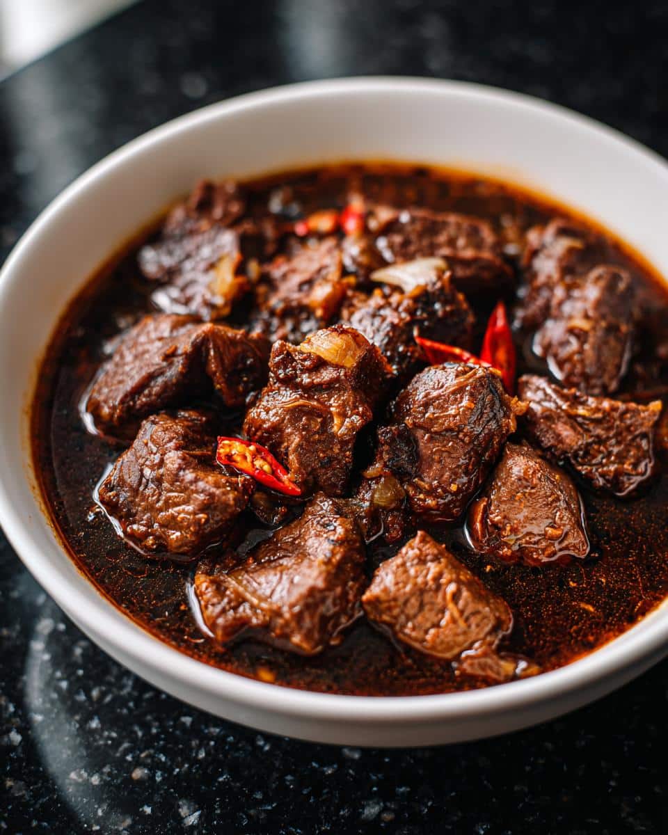 Indonesian Beef Black Soup - detail 2