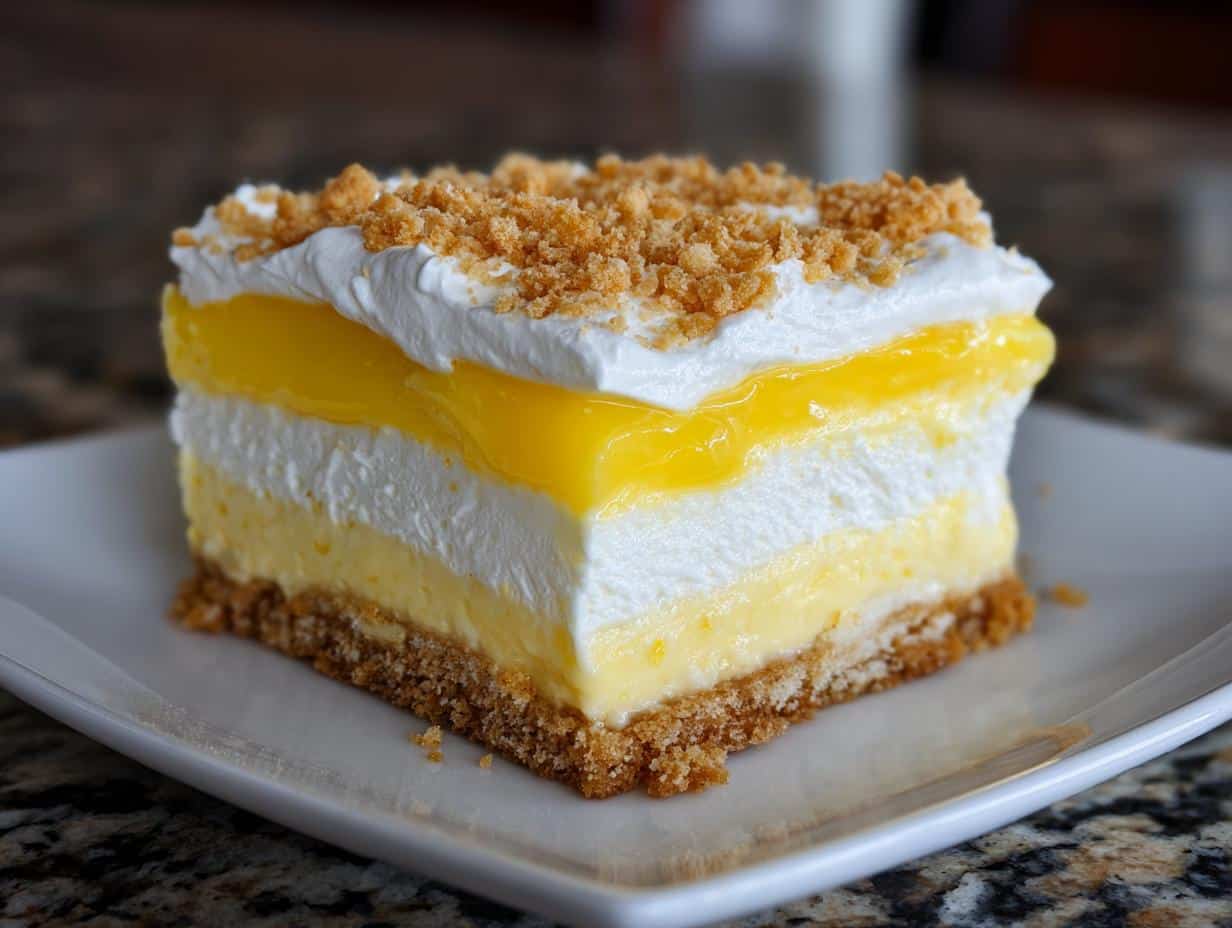 Irresistible Lemon Lush Dessert in Just 4 Simple Steps