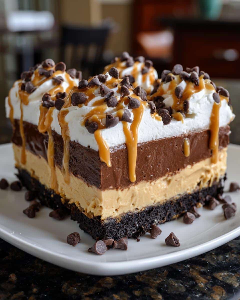 No Bake Peanut Butter Chocolate Lasagna - detail 2