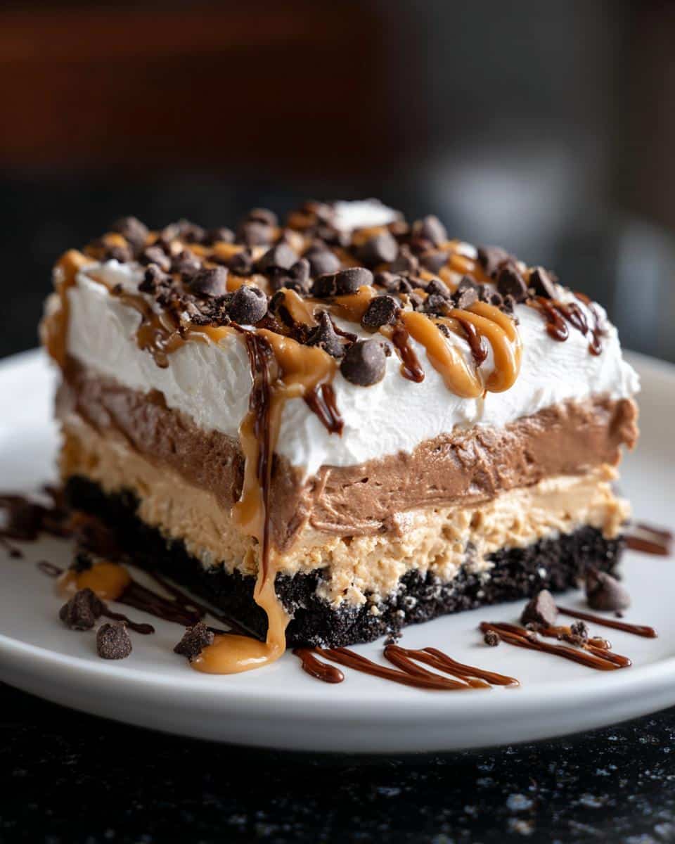 No Bake Peanut Butter Chocolate Lasagna - detail 3