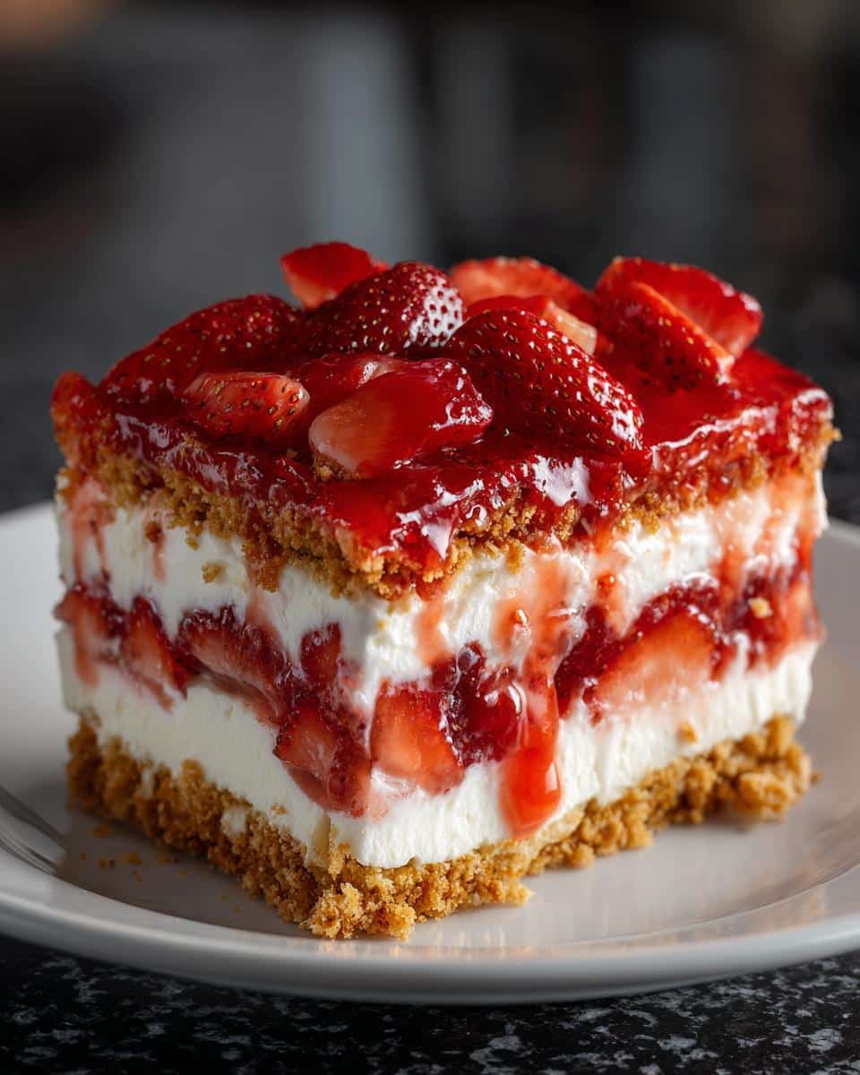 No-Bake Strawberry Lasagna - detail 1