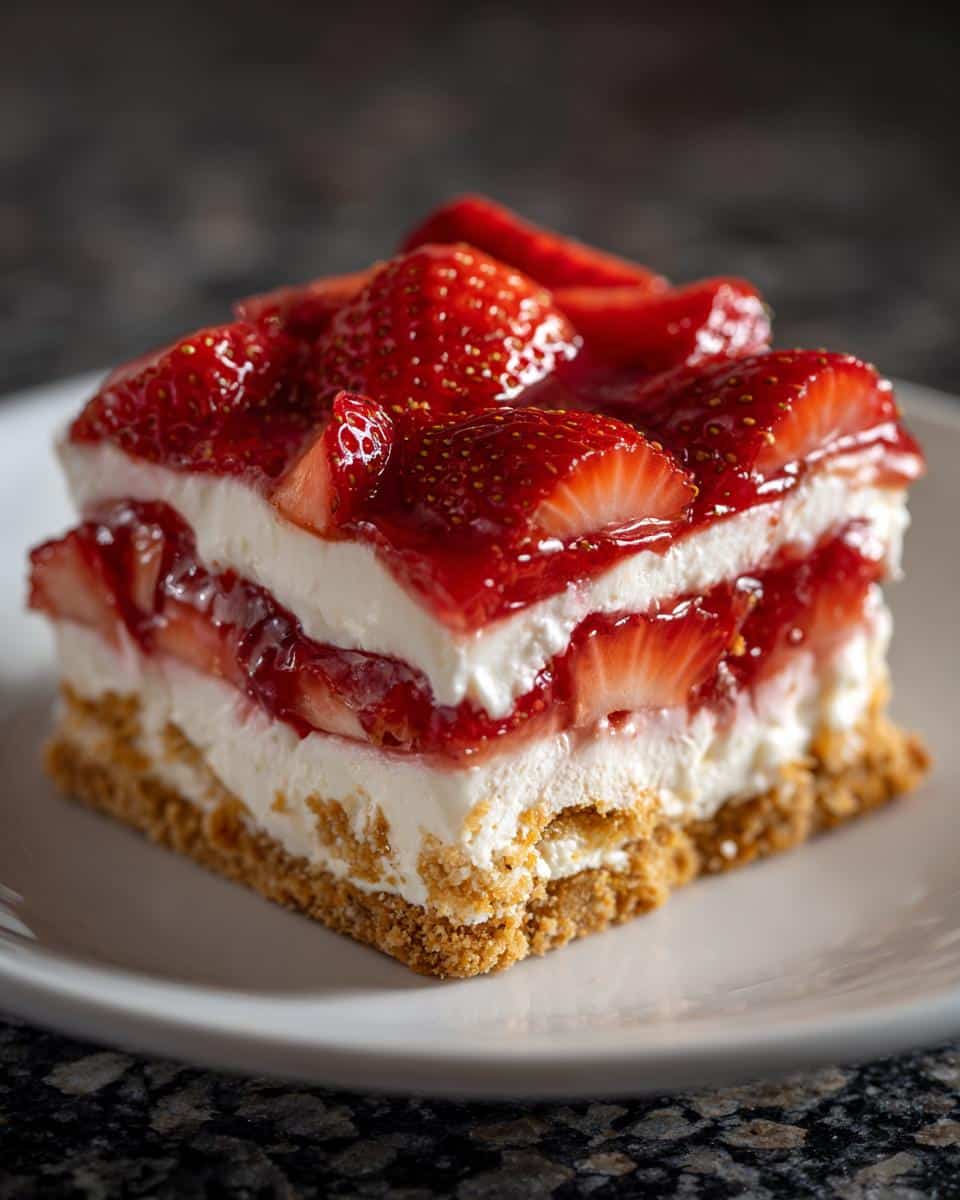 No-Bake Strawberry Lasagna - detail 2