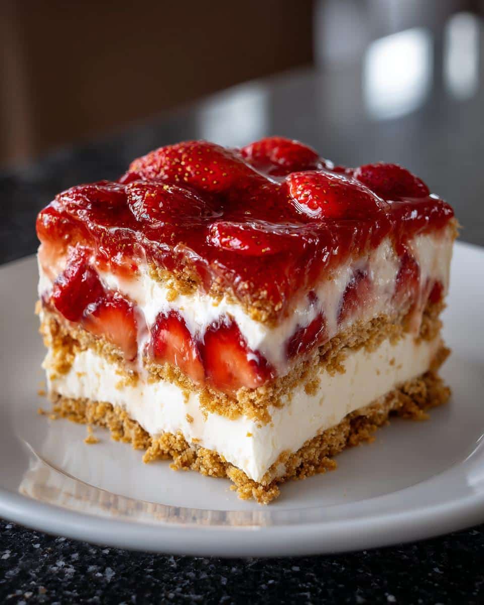 No-Bake Strawberry Lasagna - detail 3